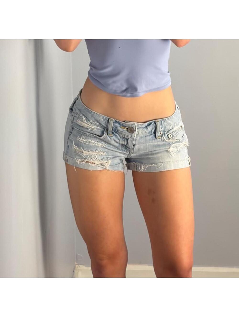 vintage Y2K American Eagle denim microshorts - Picture 6 of 8